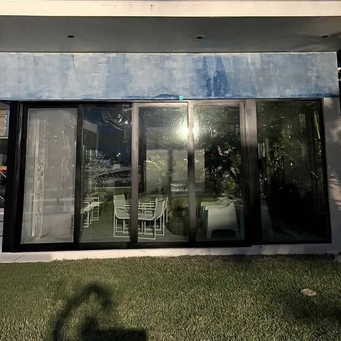 Windows after painting in black